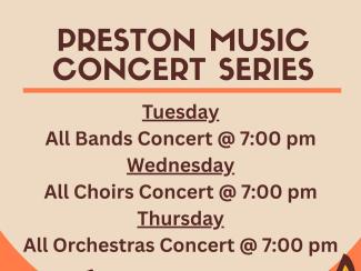 Preston Music Concert Information Flier