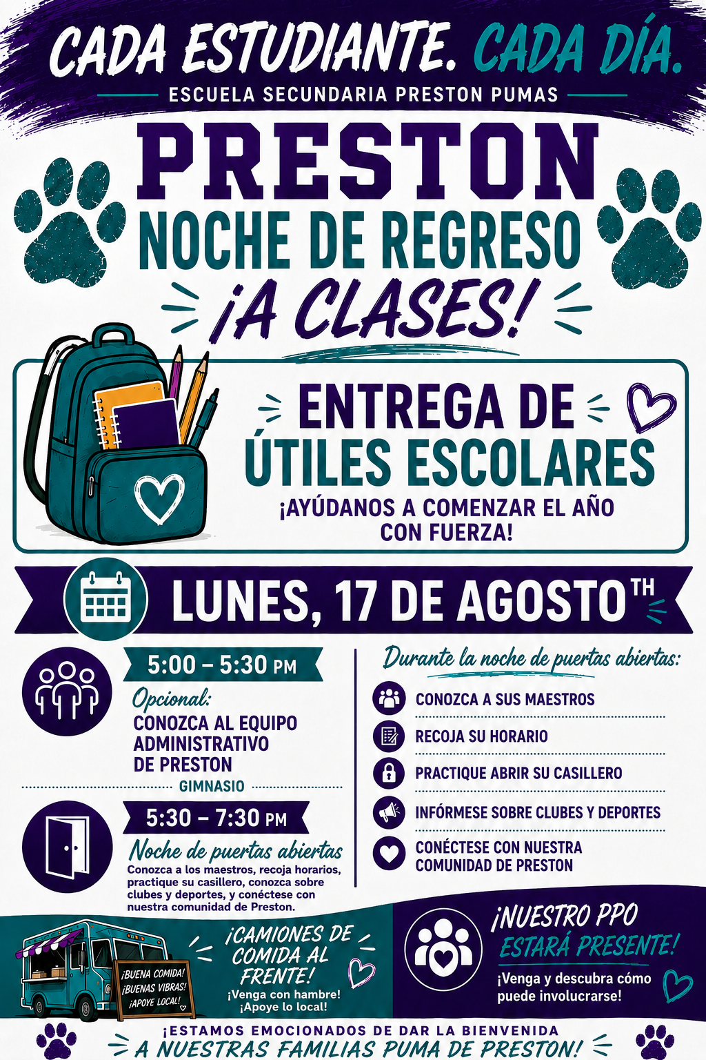 Back-to-School flier Spanish