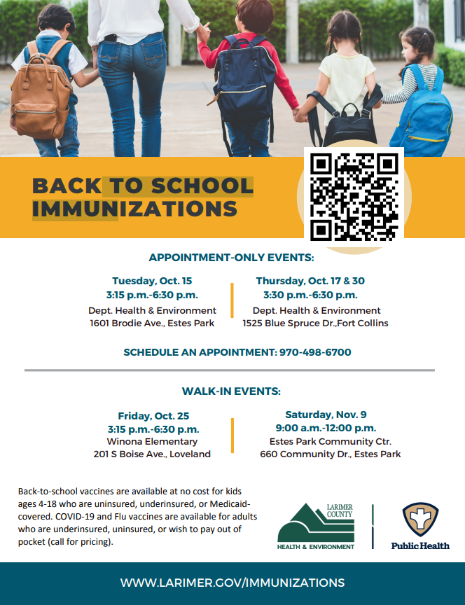 Back to school immunization clinics