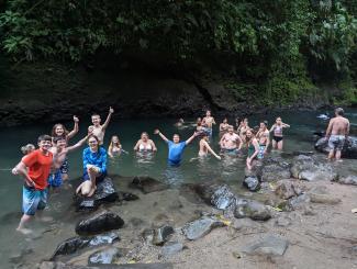 Costa Rica crew in the river